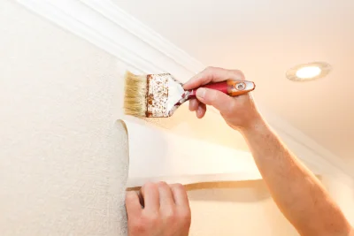 Pose de papier peint à Pullay — revêtements muraux et toiles de verre